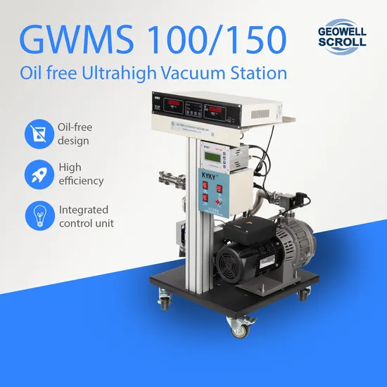Turbo molecular pump scroll vacuum pump compose 110L/S oil less dry oil free air ultra-high vacuum pump unit