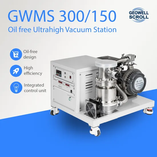 Turbo molecular pump scroll vacuum pump compose 300L/S oil less dry oil free air ultra-high vacuum pump unit