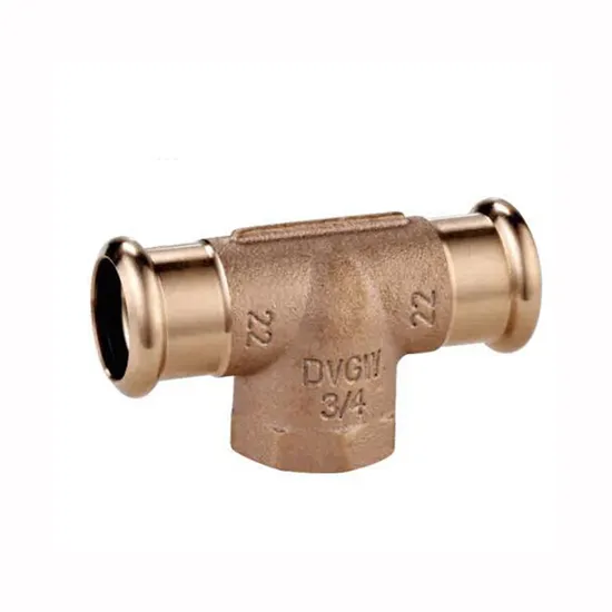 Bronze M Profile Female Press Tee Press Fitting