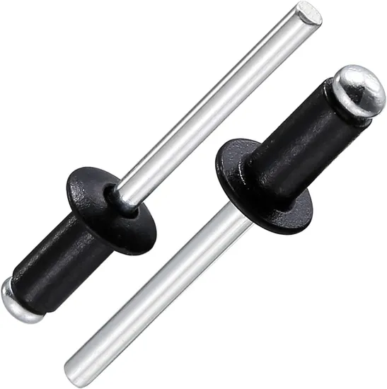 Black Rivets Pop Rivets Assortment Kit, Assorted Blind Rivets with Case