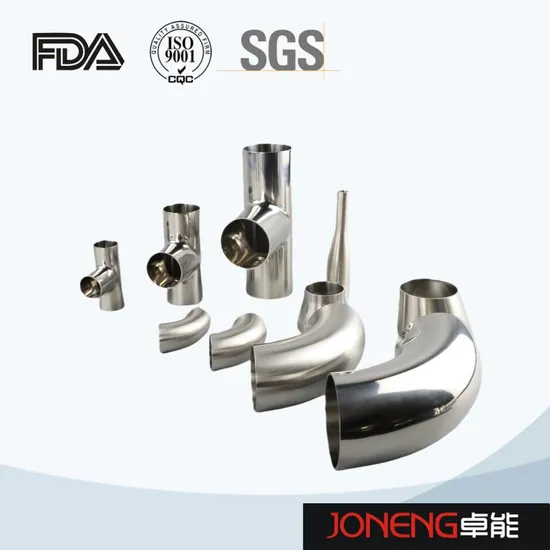 Stainless Steel Sanitary Dairy 90 45 Degree Elbow Curva Bend Tube Pipe Fittings for Food Industry