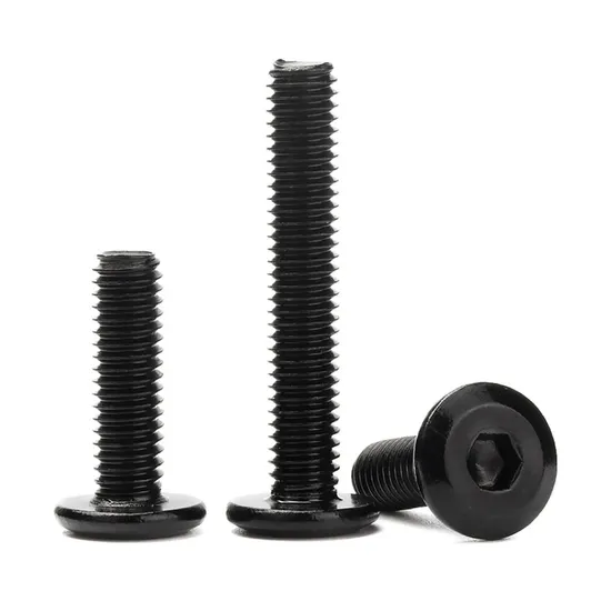 Low Temperature Resistance Black Galvanized Hexagon Socket Pan Head Screw for Furniture