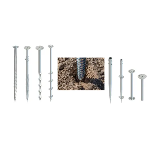 Adjustable Ground Anchors Foundation Pile Galvanized Solar Ground Screw