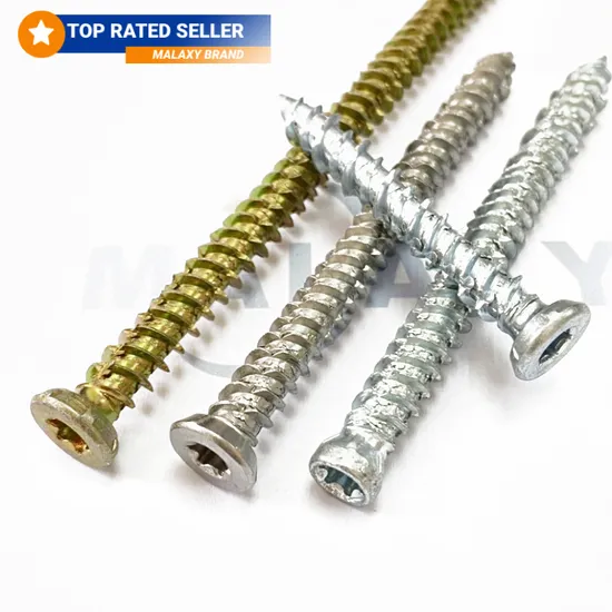 Malaxy Torx 30 Head Cement Yellow Galvanized Concrete Screw