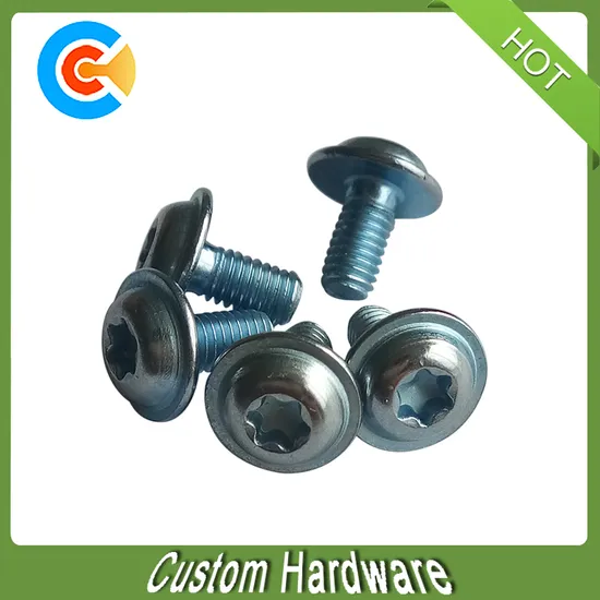 Torx Triangular Thread Screw Nickel Plating Torx Screw with Flange