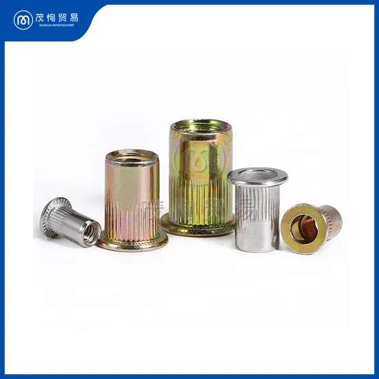 Maoxun Flat Blind Rivet Nut China Manufacturing OEM Customized M10 Self Tapping Threaded Insert PCD Coating Trapezoidal Thread Insert Used for Drill