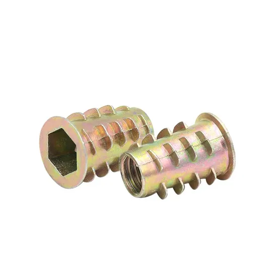 Custom Furniture Zinc Alloy Threaded Insert Nut M4 M5 M6 M8 M10 Type D Rivet Nut Insert Nut for Wood