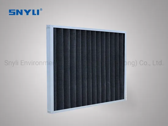 Customized Dimension Cardboard Frame G4 Panel Type Coarse Activated Carbon Air Filter Chemical Pre-Filter Remove Volatile Organic Gas