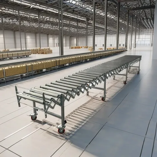 New 500, 600mm or Customized Nuohua China Truck Extendable Conveyor Flexible Roller Conveyor