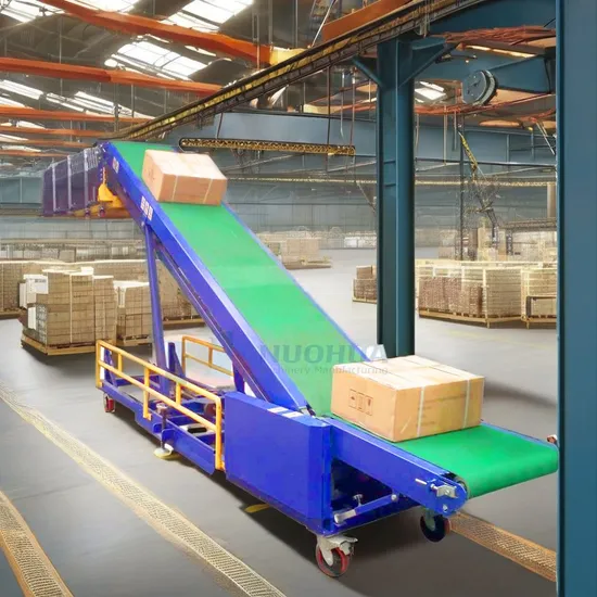 Moving Climbing Belt Conveyor Combine Flexible Roller Conveyor for 20FT 40FT Container Loading&Unloading