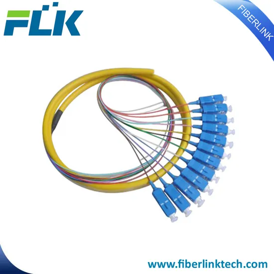 Optical Fiber Colorful Bundle Mutil-Cores Fan-out Pigtails Sc/LC/12 LSZH Fibers Pigtail