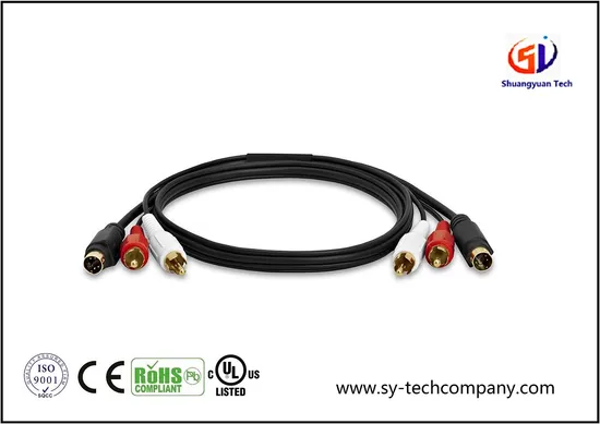 S-Video & 2-RCA Audio Cable Combo with Gold Plated 3FT