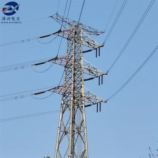 Hot Dipped Galvanized Steel Angle Power Tower Steel Lattice Transmission Tower
