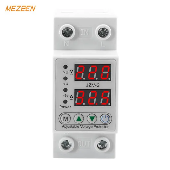 1-63A Adjustable Intelligent Over Current with LED Digital Voltage Protector