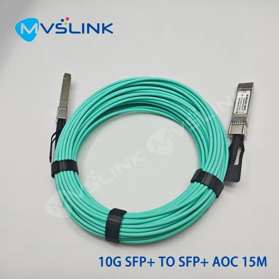 Arista Compatible 10g SFP+ Aoc Cable 10gbe SFP+ to SFP+ Om3 Mmf Fiber Active Optical Cable AOC