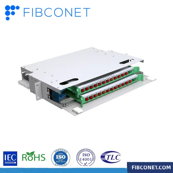 High Quality Drawer Type 12 Port 19′ Idu Idf Rack Mount Sc Fiber Optic Patch Panel ODF