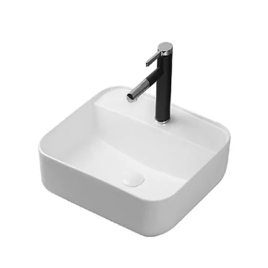 Durable Square Table Top Wash Basin Bathroom Ceramic Vessel Sink Art Basin