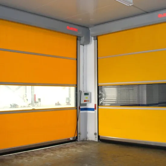 Good Performance BMP Flyer Technological Innovation Color Orange Hsr1000 PVC High-Speed Rolling Door Transparent Window Satisfaction Guarantee