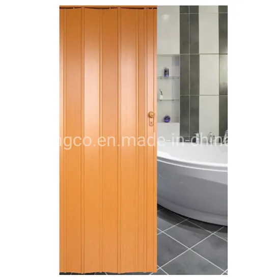 PVC Accordion Partition Wall Doors Toilet Interior Folding Sliding PVC Folding Door Plastic Accordion