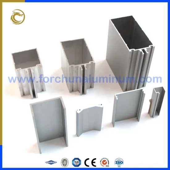 6000 Series Natural Silver Anodized Aluminum Extrusion Profiles for Curtain Wall Aluminium