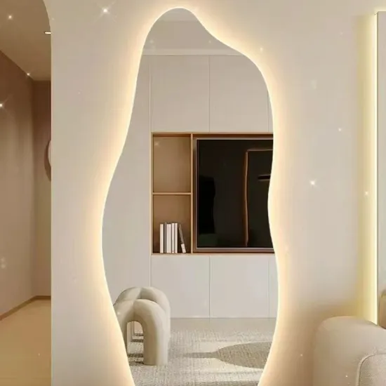 Oval Gold Frame Smart LED Bathroom Mirror High-End Bathroom Makeup Mirror LED