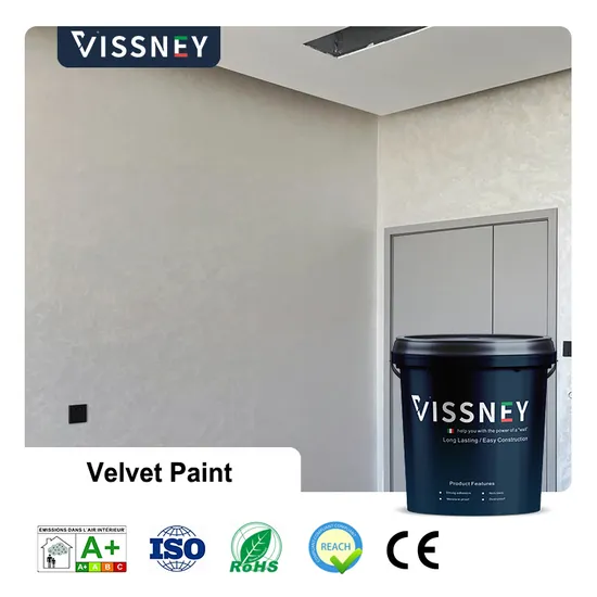 Vissney Velvet Wall Paint Premium Coating for Elegant Interior Wall and Home Designs