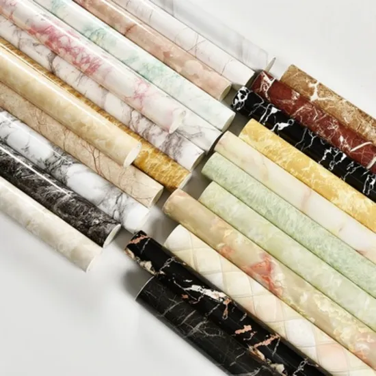 Vinyl Wrap Self-Adhesive Wallpaper Marble PVC Decorative Film for Home Decoration