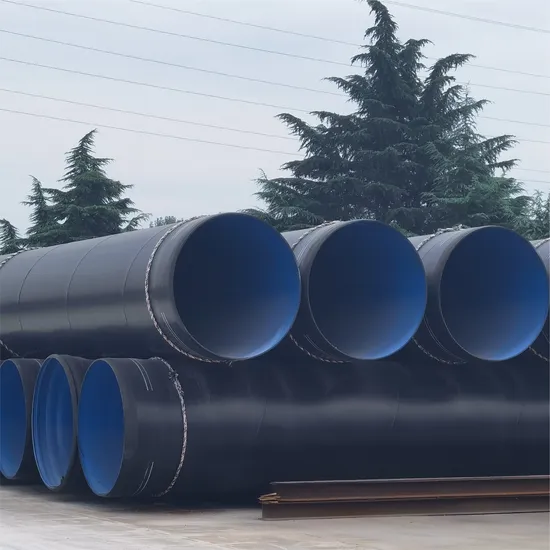 Epoxy Powder Coated SSAW Spiral Welded Black Steel Pipe for Water Treatment Plant