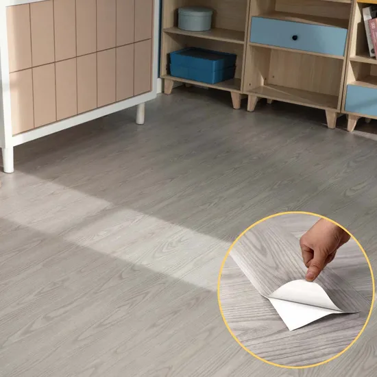 Factory New DIY Home Decorate Wooden PVC Floor Tile Sticker Self Adhesive Waterproof Removable Discontinued Vinyl Plank Flooring
