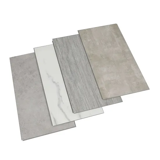 Flame Retardant Custom Light Embossed Stone Surface Spc Flooring