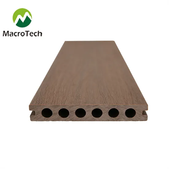 Cheap Round Hole High Quality Outdoor Waterproof Wood Grain WPC Decking