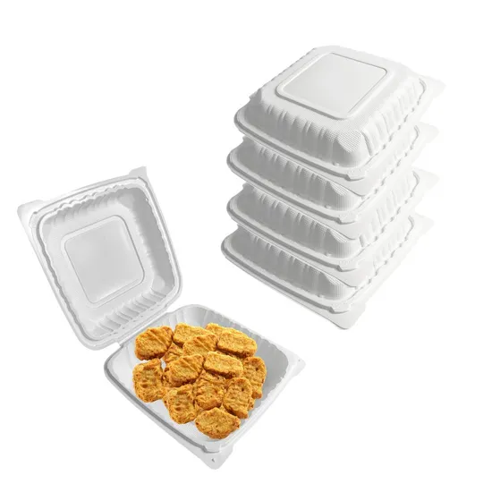 Microwave Food Safe Take Away Packaging Disposable Plastic Clamshell Container