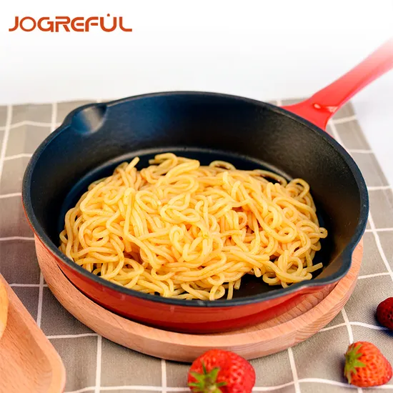 Nonstick 10 Inch Grill Pan Large Cast Iron Skillet, Enamel Frying Pan