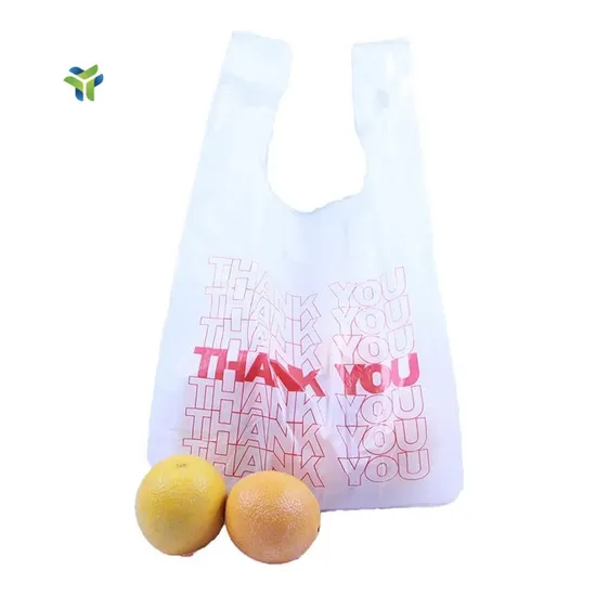 Heavy-Duty Carrier PE Thank You Plastic Shopping Bags for Safe Product Transport