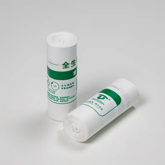 Custom Thickness Food Grade Transparent Biodegradable Compostable Garbage Bags