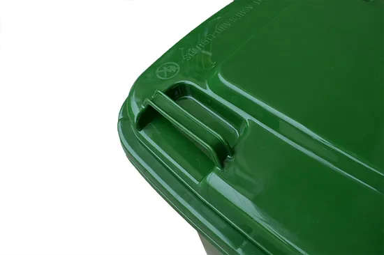 Wheeled HDPE Mobile Plastic Rubbish Garbage Trash Can for Kitchen 50L