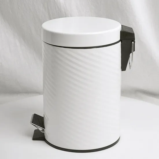Household Plastic Stainless Steel Products Waste Container Hotel Garbage Storage Senor Plastic Dustbin Auto Trash Bin Can