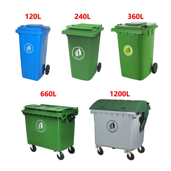 120L 240L 360L 660L 1100L Outdoor Customized Size Plastic Dustbin / Trash Can / Garbage Bin / Waste Bin for Sale