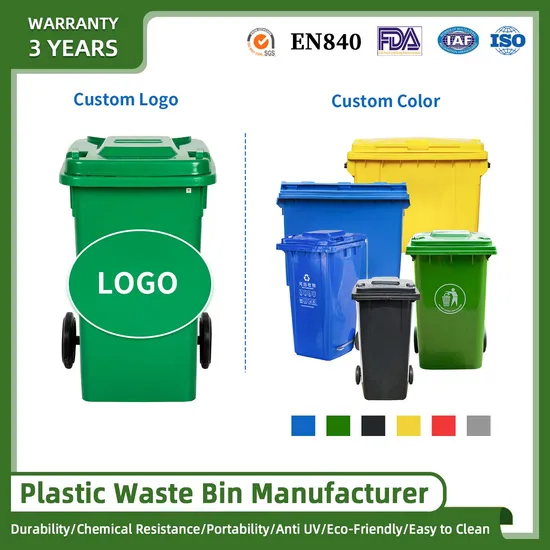 Wholesale 120L 240L 360L Plastic Outdoor Garbage Container Trash Can Waste Bin Dustbin with Foot Pedal/Wheeles