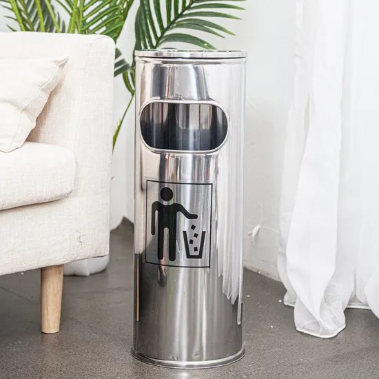 Outdoor Indoor Stainless Steel Waste Container Garbage Bin