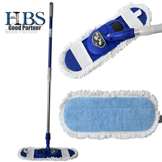 Customized Color Wholesales Flat Mop with Microfiber Cotton Washable Refill Metal Telescopic Handle for Home Office Cleaning