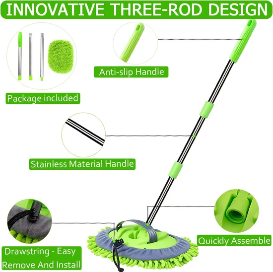 Car Wash Brush Mitt Mop Chenille Microfiber Car Cleaning Brush