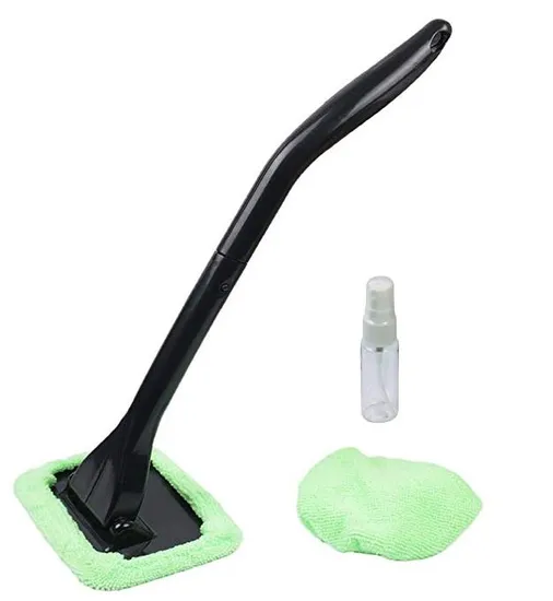 Detachable Handle Reusable Microfiber Cloth Auto Glass Wiper Windshield Cleaning Tool