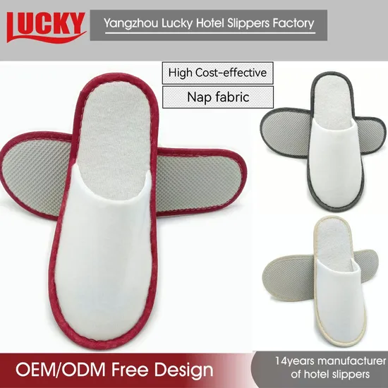Disposable Cheap Nap Slippers Hotel Special Resort Family SPA Hospitality Nap Fabric Material Slippers Can Be Customized Logo