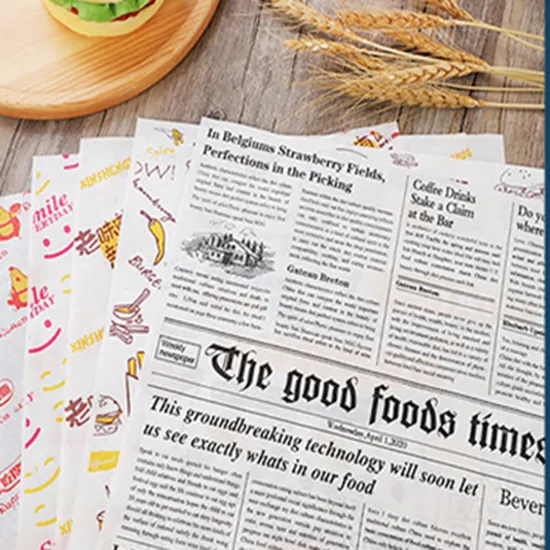 Anti Oil Paper Sandwich Food Warping Paper Customized Anti Oil Paper Baking Paper