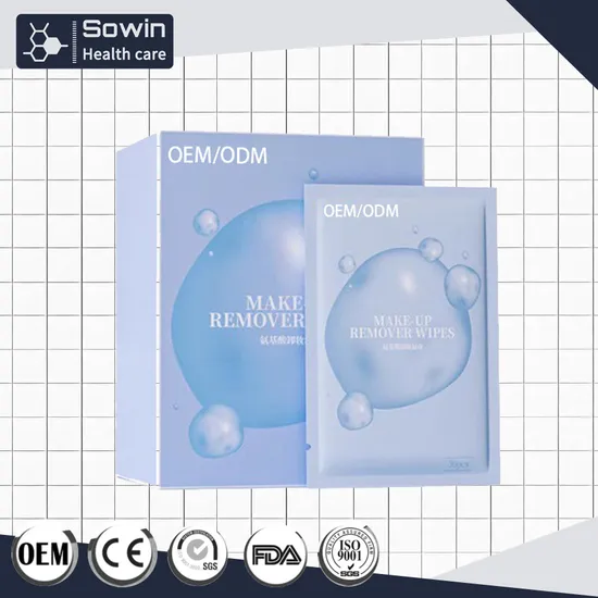 ODM/OEM Customized Alcohol-Free Cleaning Makeup Remover Wipes with a Cover