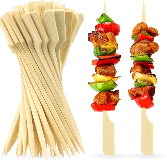 Eco-Friendly Pure Natural Bamboo Skewers for BBQ & Grilling