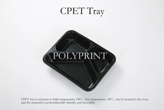 Microwave-Safe Cpet Meal Tray Aviation Container Disposable Tableware