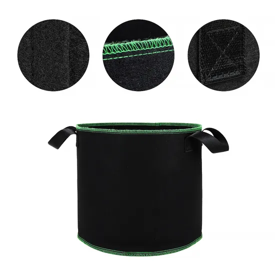 5 Gallon Aeration Container with Strap Handles Grow Bags Nonwoven Fabric Potsfor Garden and Planting