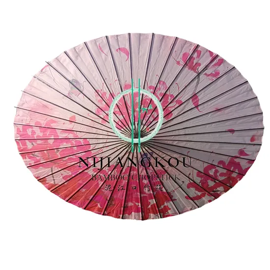 Wholesale Chinese Paper Umbrella Handmade Silk Wedding Party Decoration Bamboo Craft Parasol